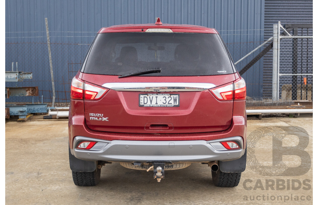 05/2018 Isuzu MU-X LS-U (4x4) UC MY18 4D Wagon Red Turbo Diesel 3.0L