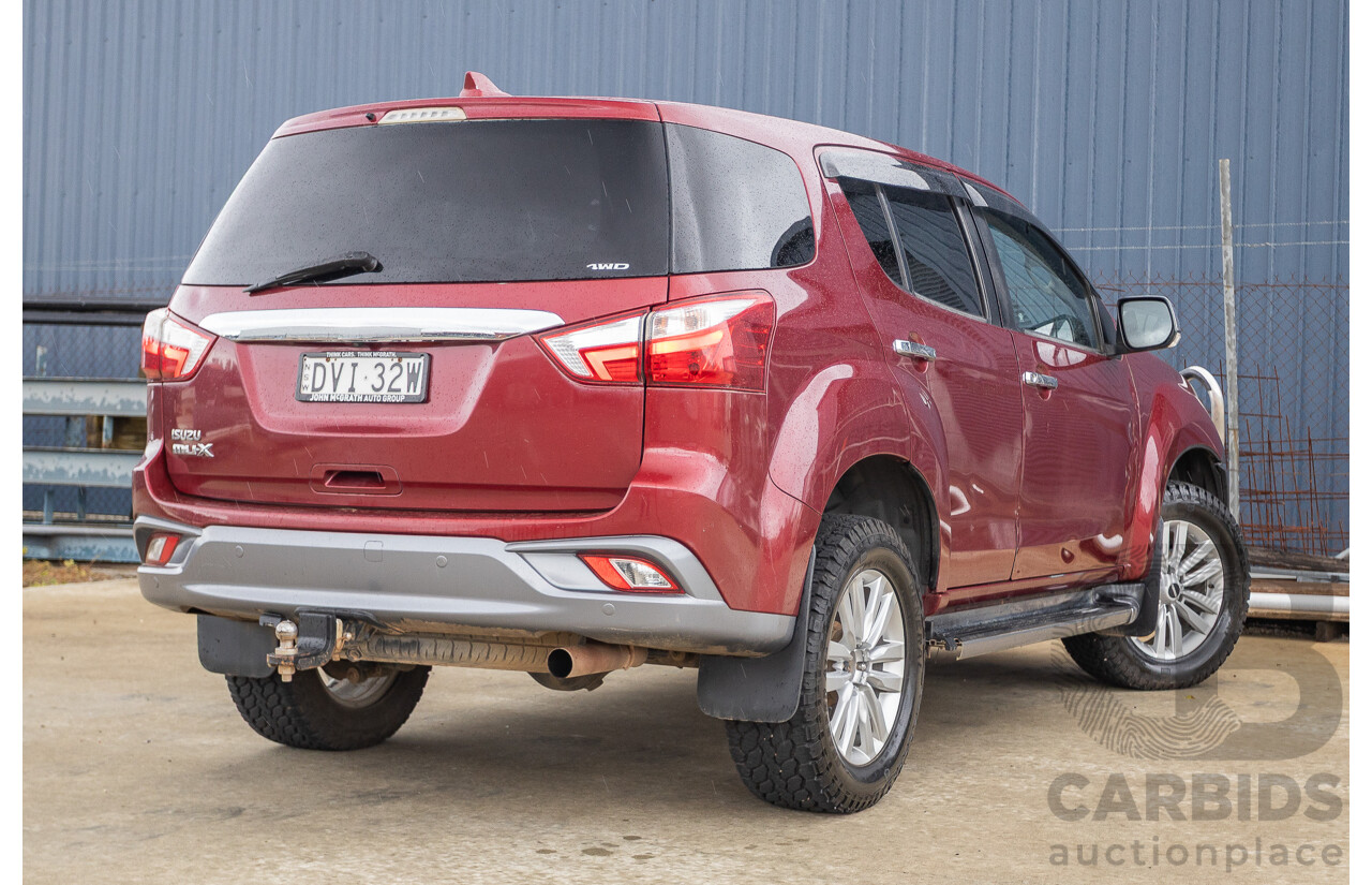 05/2018 Isuzu MU-X LS-U (4x4) UC MY18 4D Wagon Red Turbo Diesel 3.0L