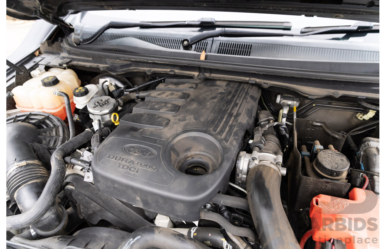 09/2015 Ford Ranger XLT 3.2 (4x4) 4x4 PX MKII Dual Cab Utility Black Turbo Diesel 3.2L