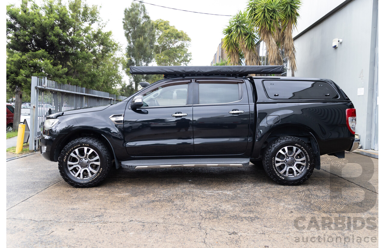 09/2015 Ford Ranger XLT 3.2 (4x4) 4x4 PX MKII Dual Cab Utility Black Turbo Diesel 3.2L