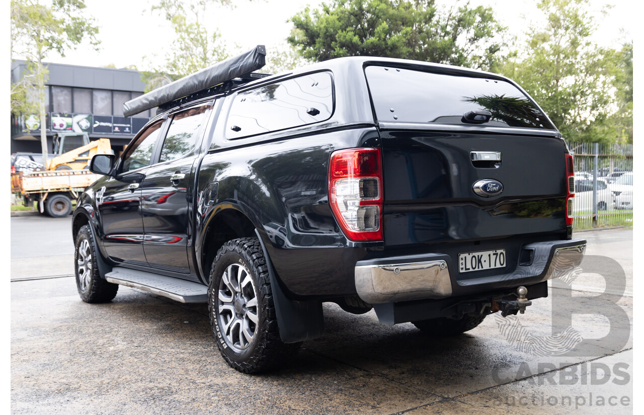 09/2015 Ford Ranger XLT 3.2 (4x4) 4x4 PX MKII Dual Cab Utility Black Turbo Diesel 3.2L