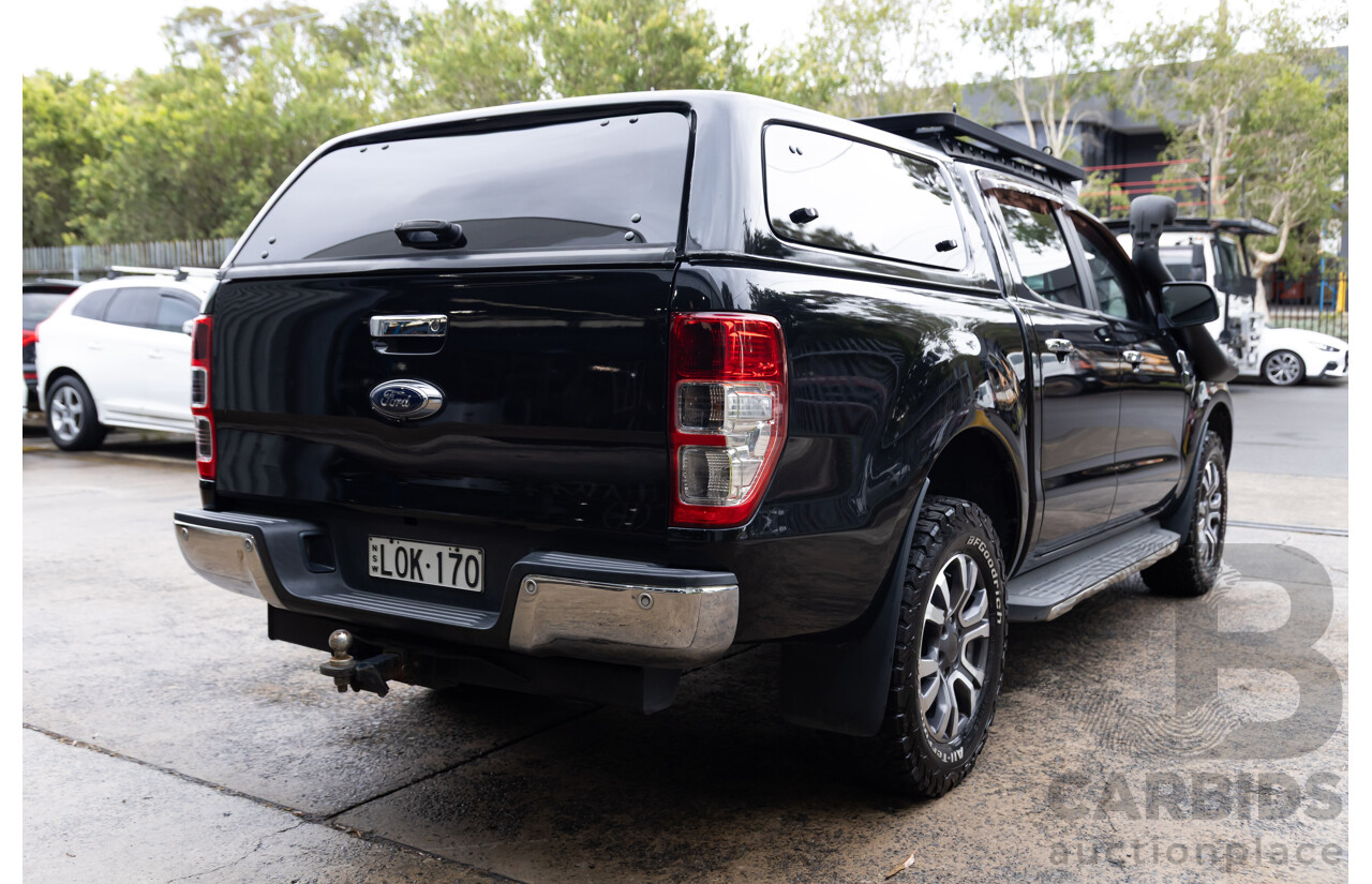 09/2015 Ford Ranger XLT 3.2 (4x4) 4x4 PX MKII Dual Cab Utility Black Turbo Diesel 3.2L