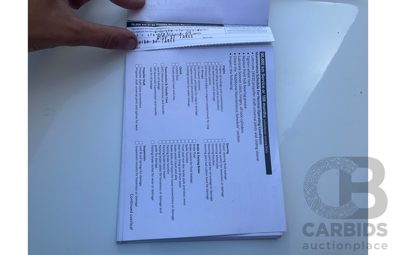 05/2017 Isuzu D-Max SX (4x2) RWD TF MY17 Crew Cab Utility White 3.0L