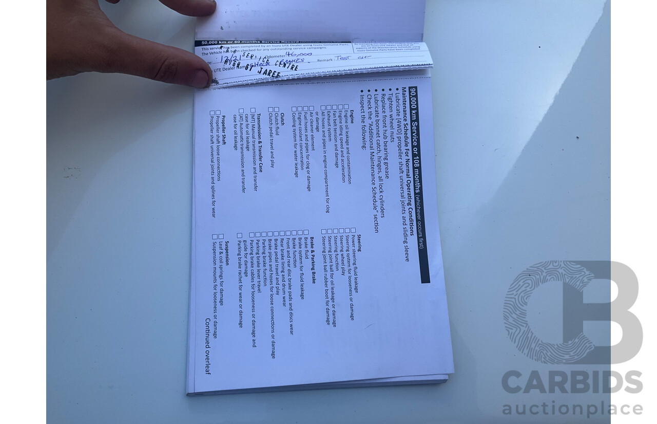 05/2017 Isuzu D-Max SX (4x2) RWD TF MY17 Crew Cab Utility White 3.0L