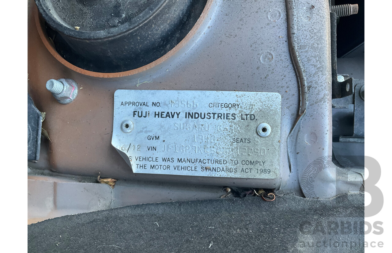 6/2012 Subaru XV 2.0i  4d Wagon Orange 2.0L