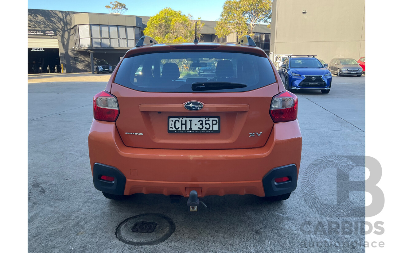 6/2012 Subaru XV 2.0i  4d Wagon Orange 2.0L