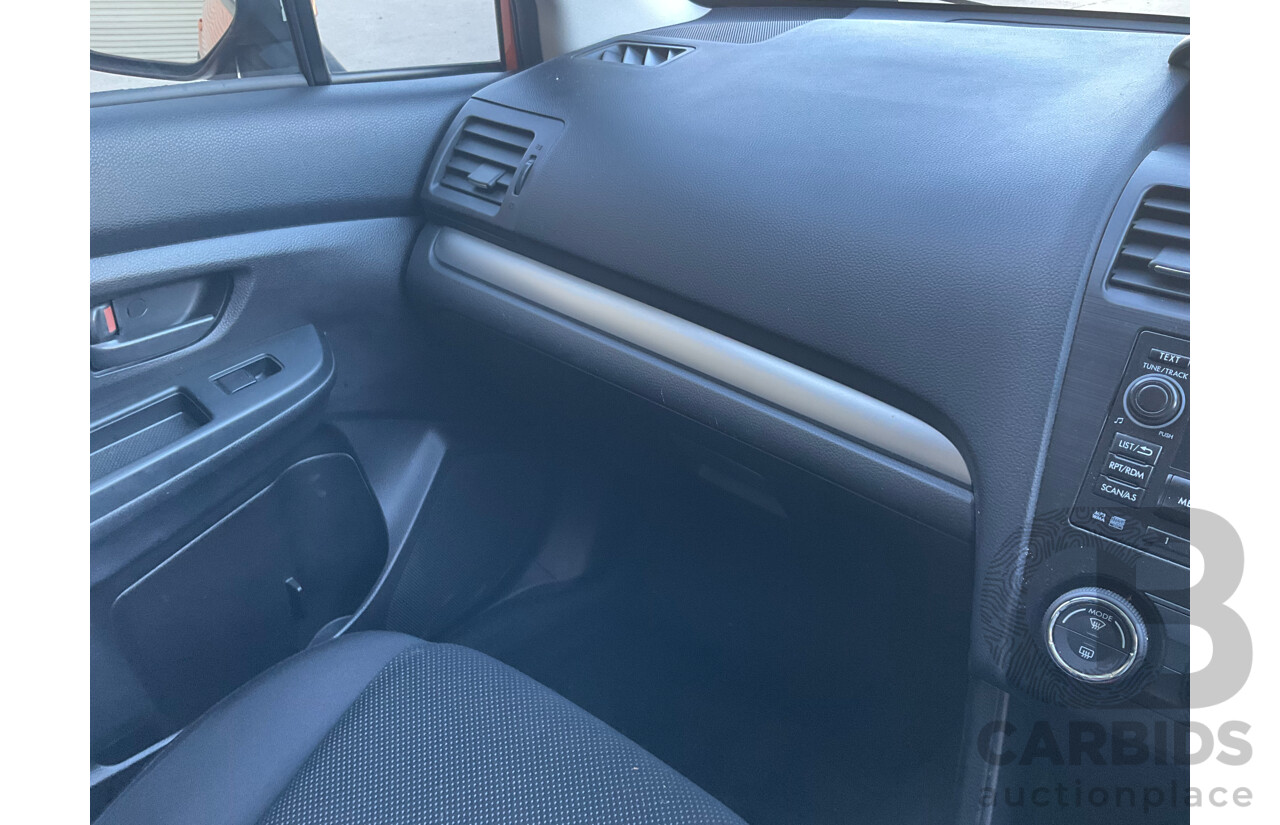 6/2012 Subaru XV 2.0i  4d Wagon Orange 2.0L