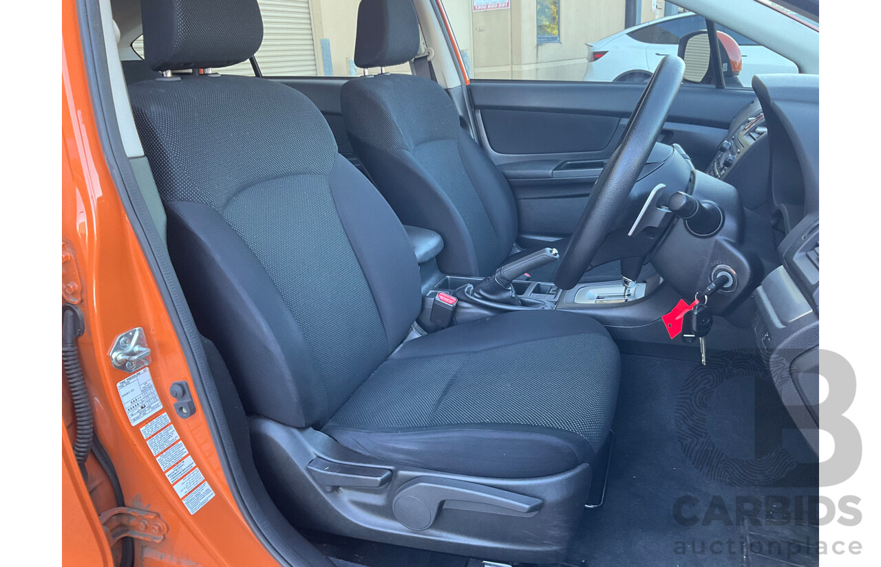 6/2012 Subaru XV 2.0i  4d Wagon Orange 2.0L