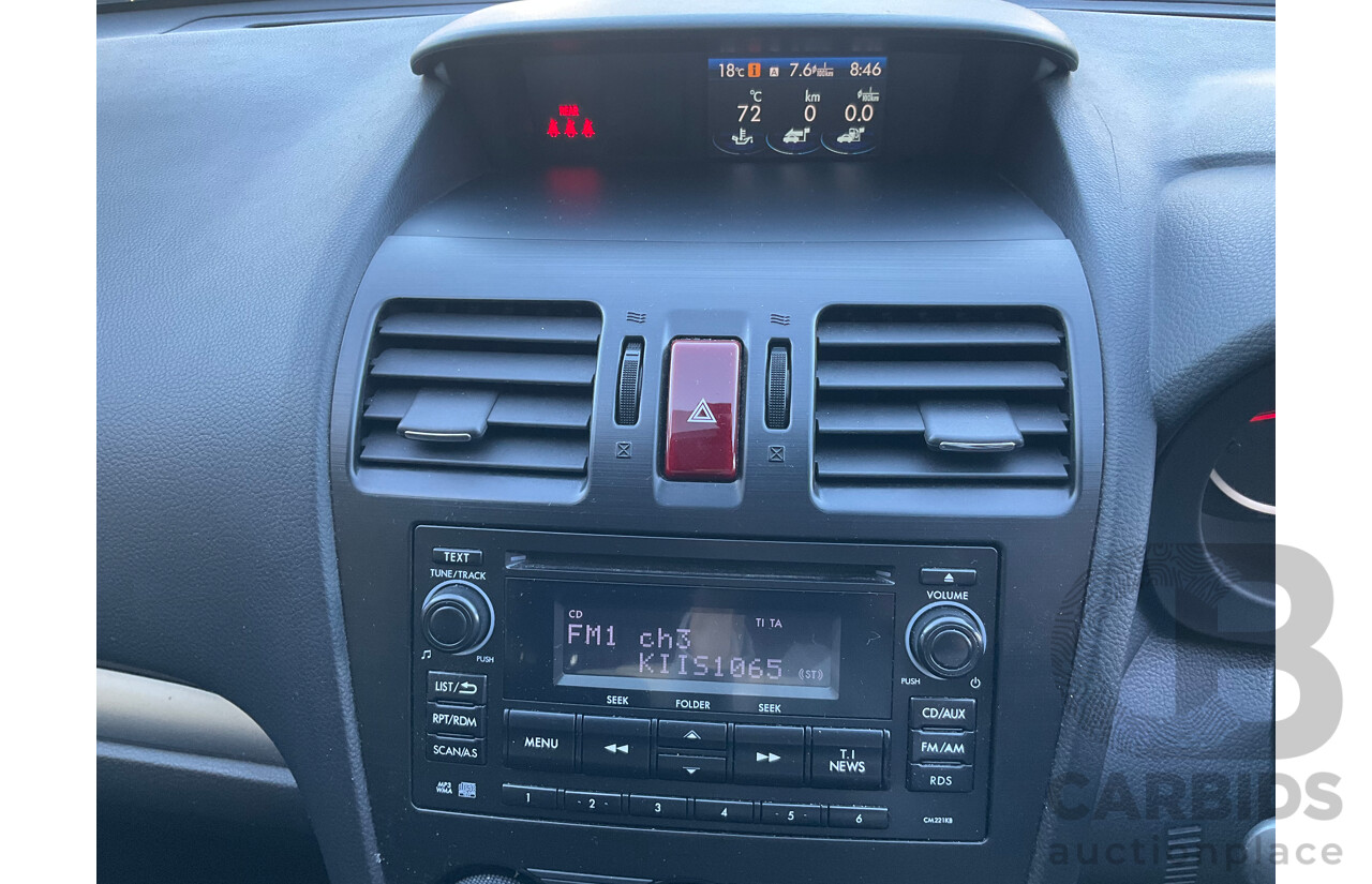 6/2012 Subaru XV 2.0i  4d Wagon Orange 2.0L