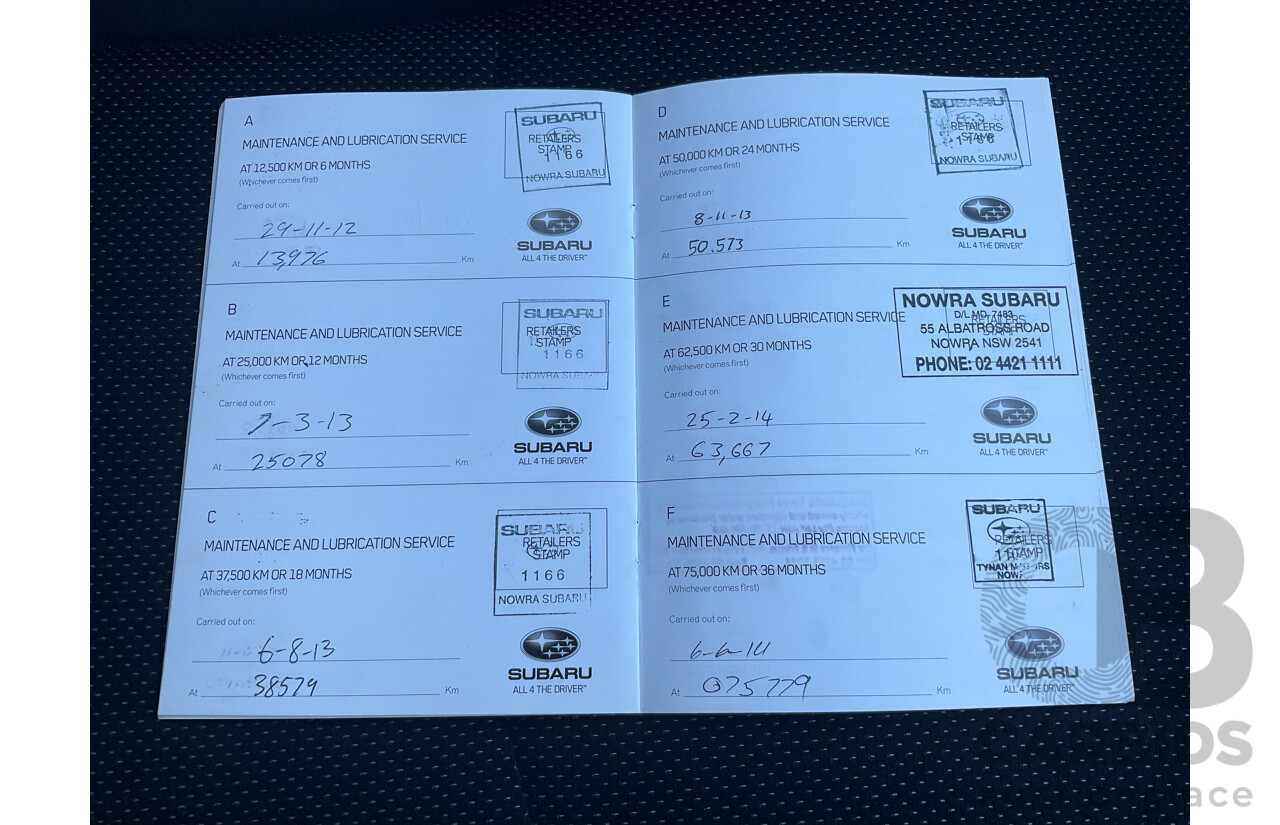 6/2012 Subaru XV 2.0i  4d Wagon Orange 2.0L