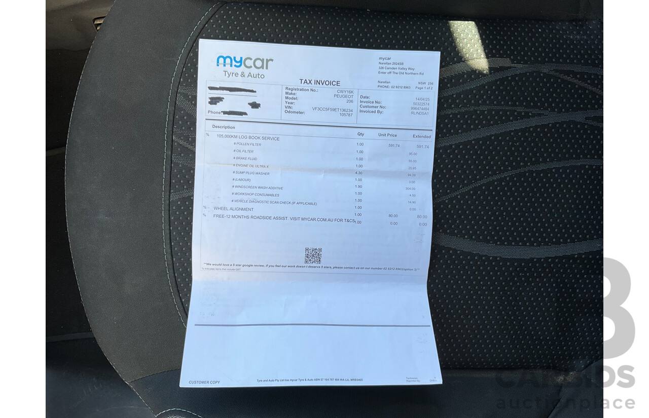 6/2015 Peugeot 208 Active 5d Hatchback White 1.6L