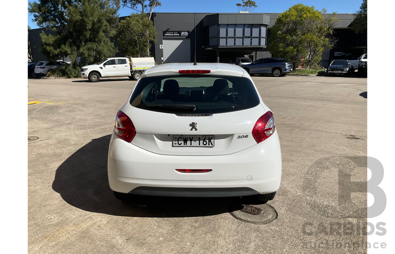 6/2015 Peugeot 208 Active 5d Hatchback White 1.6L
