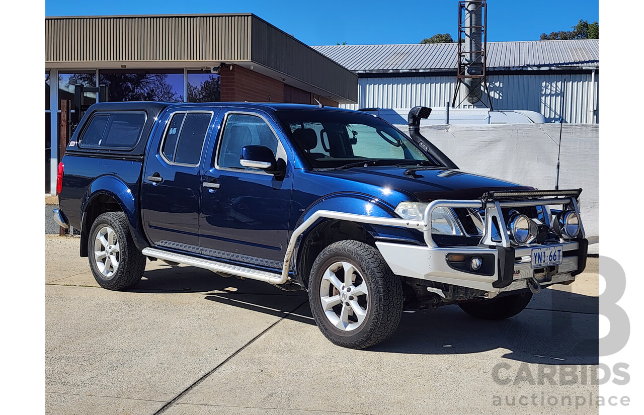 7/2012 Nissan Navara ST (4x4) D40 Dual Cab P/Up Blue 2.5L