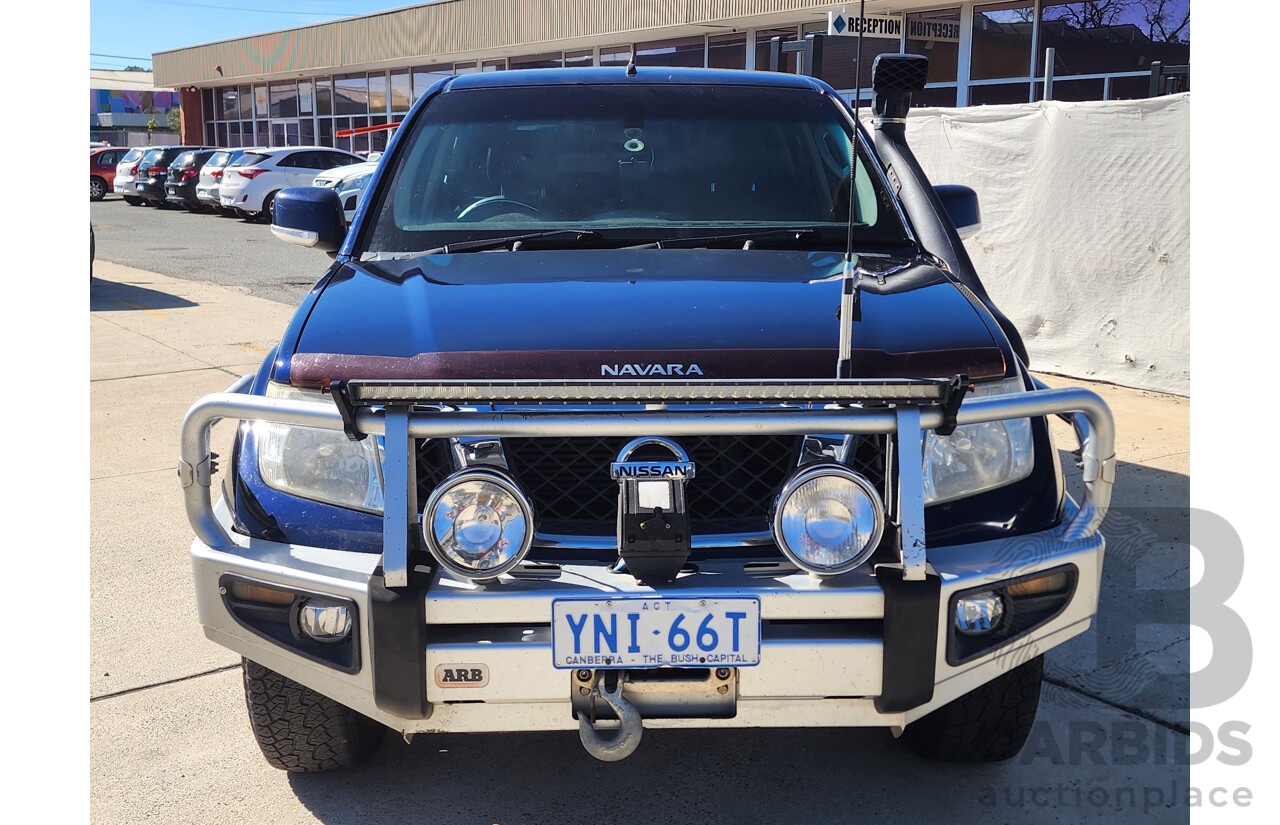 7/2012 Nissan Navara ST (4x4) D40 Dual Cab P/Up Blue 2.5L