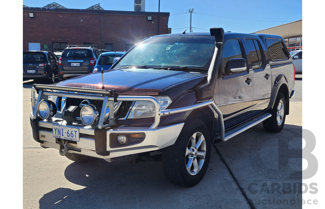 7/2012 Nissan Navara ST (4x4) D40 Dual Cab P/Up Blue 2.5L