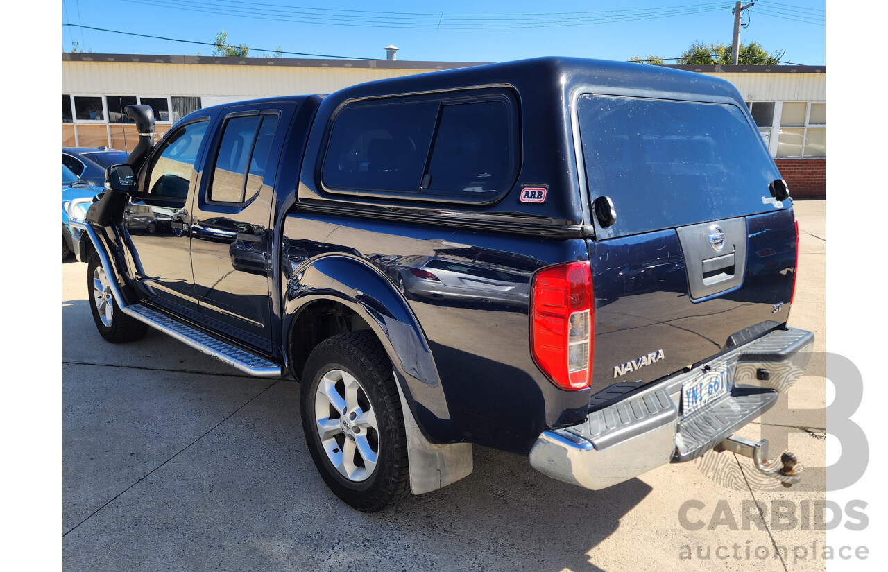 7/2012 Nissan Navara ST (4x4) D40 Dual Cab P/Up Blue 2.5L