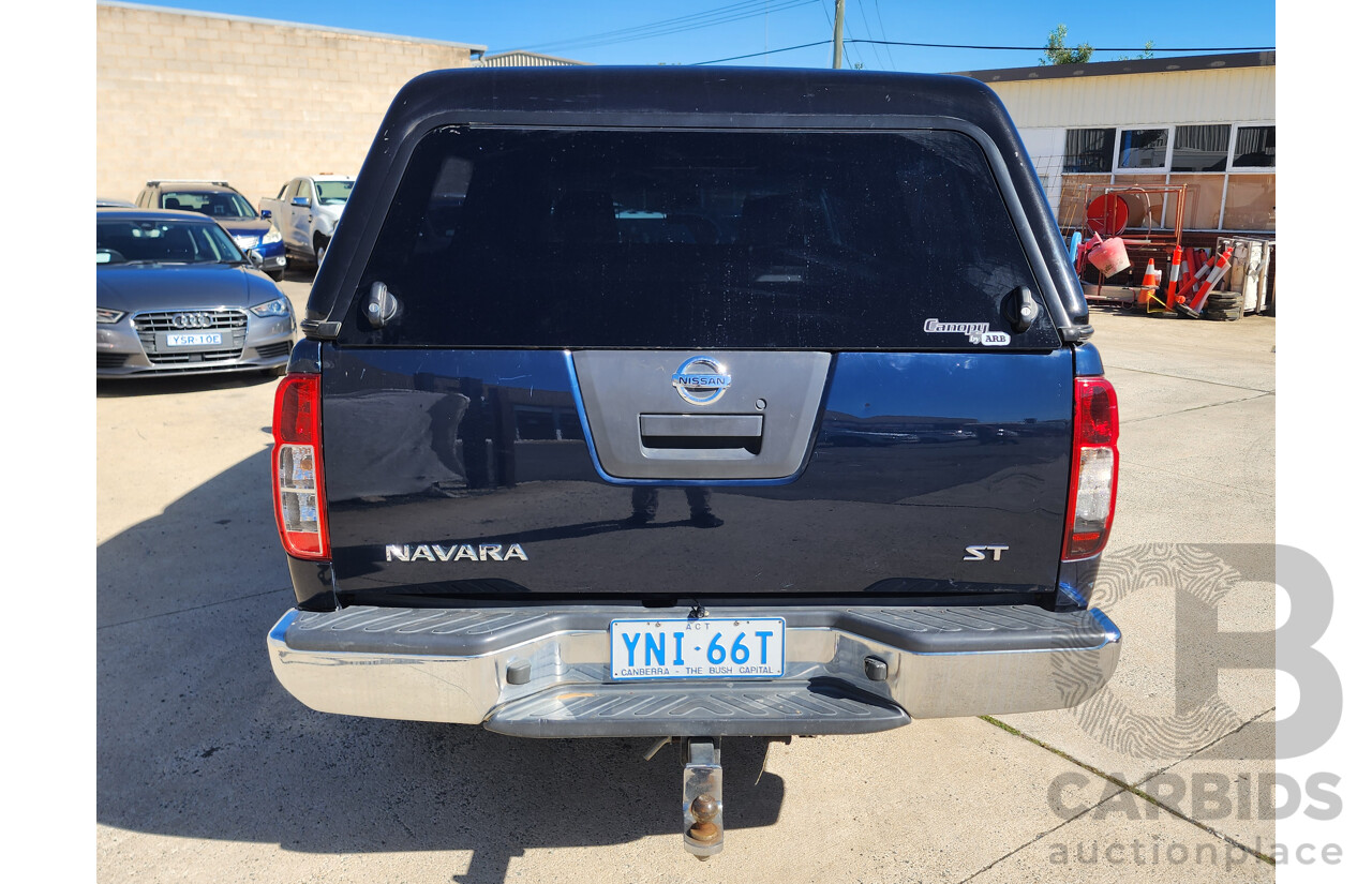 7/2012 Nissan Navara ST (4x4) D40 Dual Cab P/Up Blue 2.5L