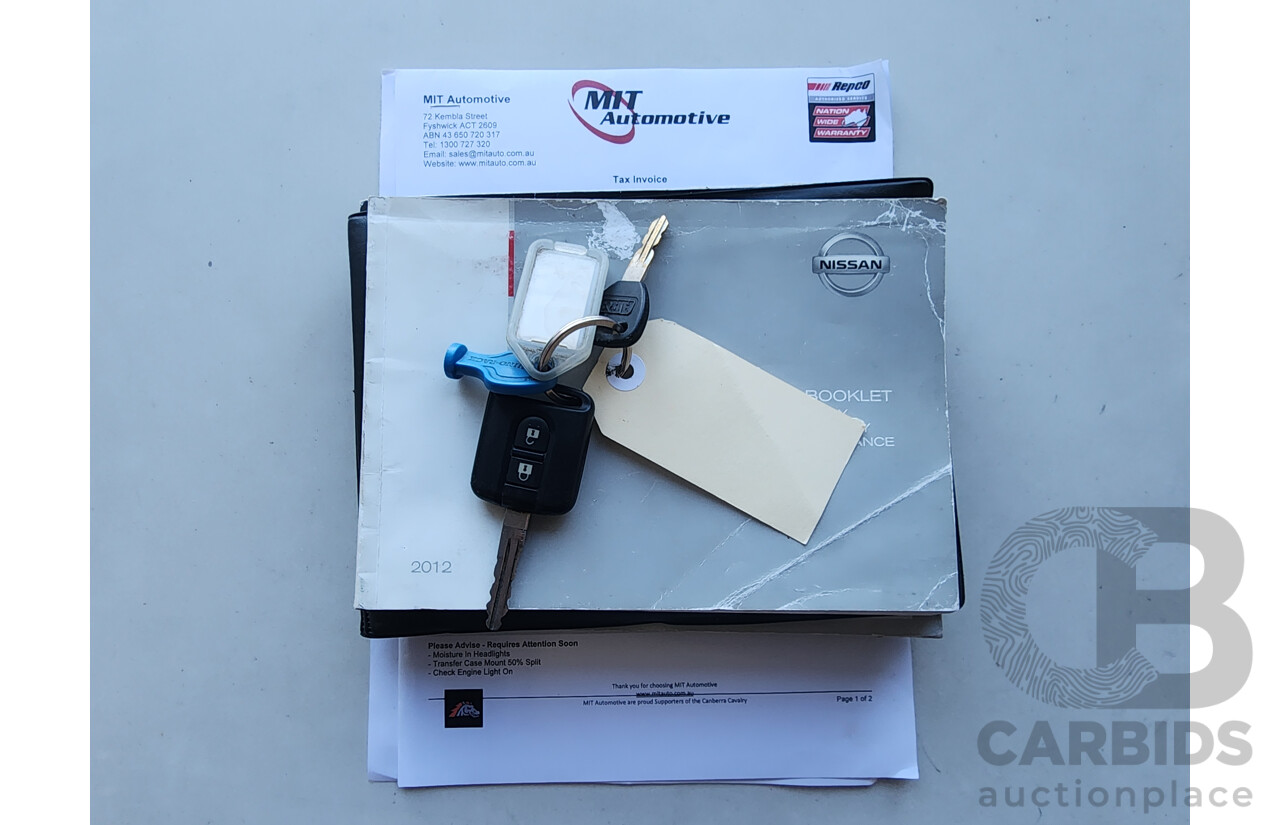 7/2012 Nissan Navara ST (4x4) D40 Dual Cab P/Up Blue 2.5L