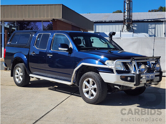 7/2012 Nissan Navara ST (4x4) D40 Dual Cab P/Up Blue 2.5L
