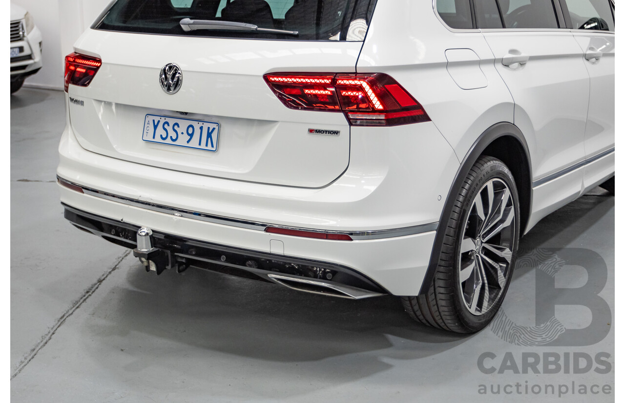 10/2019 Volkswagen Tiguan 132 TSI R-Line Edition (AWD) 5NA MY19 4D Wagon Pure White Turbo 2.0L