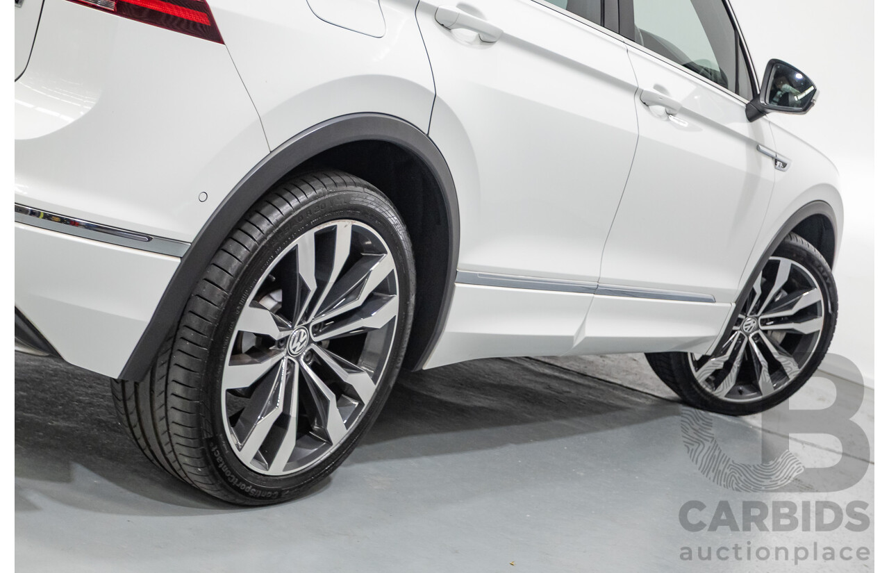 10/2019 Volkswagen Tiguan 132 TSI R-Line Edition (AWD) 5NA MY19 4D Wagon Pure White Turbo 2.0L