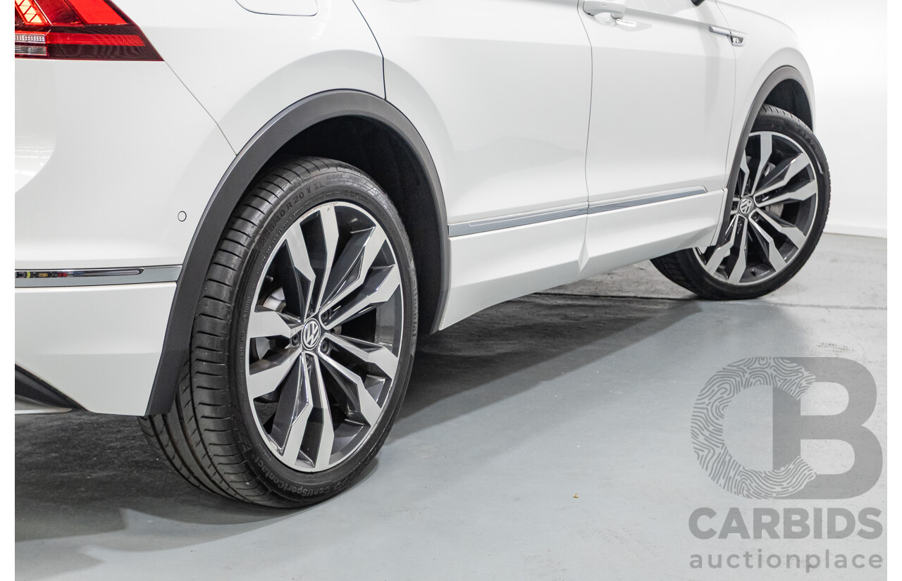 10/2019 Volkswagen Tiguan 132 TSI R-Line Edition (AWD) 5NA MY19 4D Wagon Pure White Turbo 2.0L