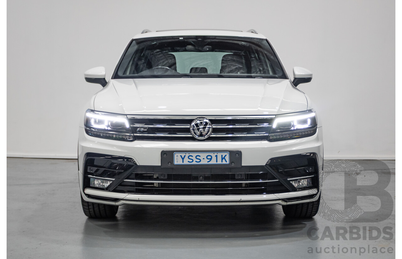 10/2019 Volkswagen Tiguan 132 TSI R-Line Edition (AWD) 5NA MY19 4D Wagon Pure White Turbo 2.0L