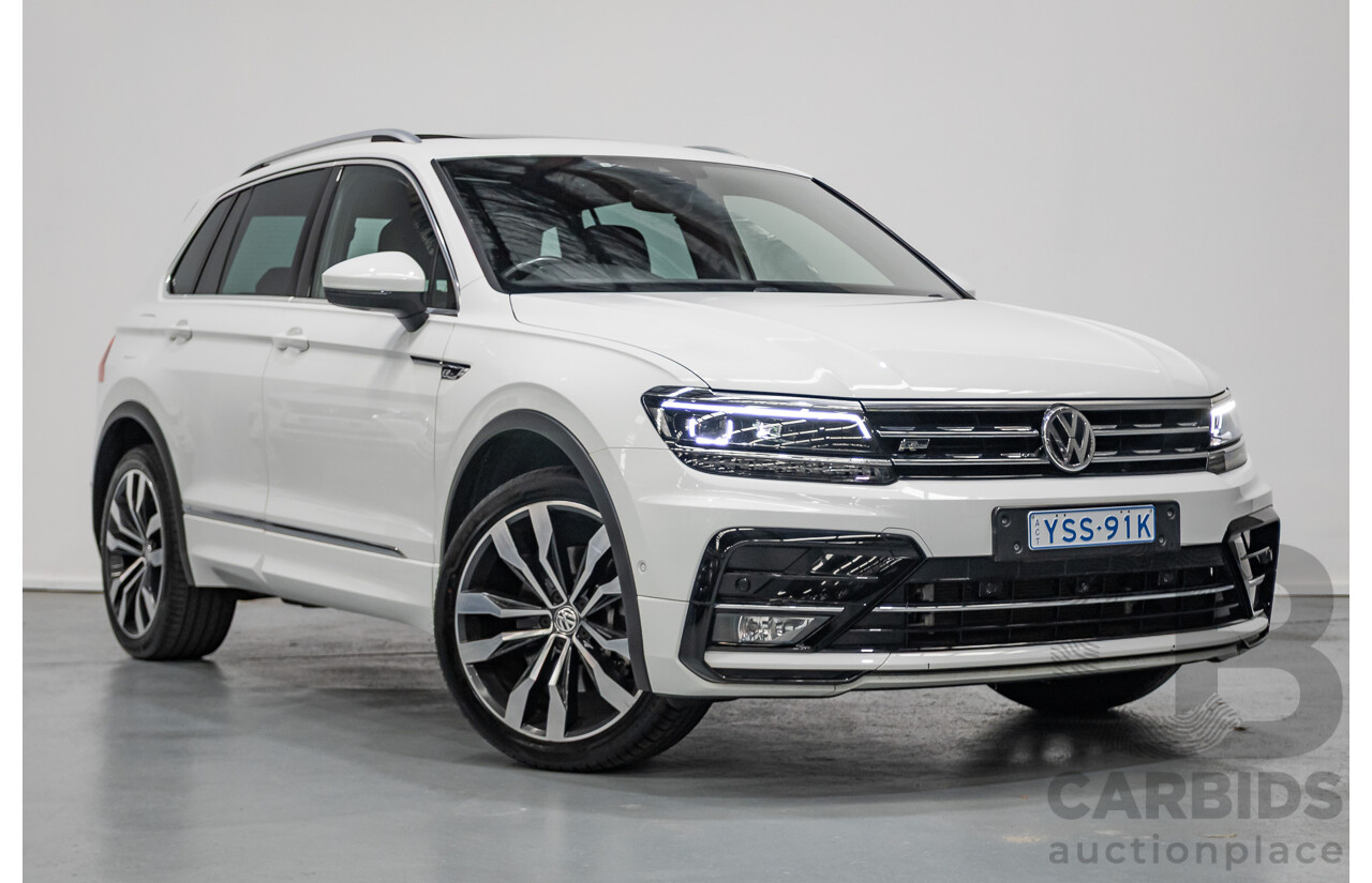 10/2019 Volkswagen Tiguan 132 TSI R-Line Edition (AWD) 5NA MY19 4D Wagon Pure White Turbo 2.0L