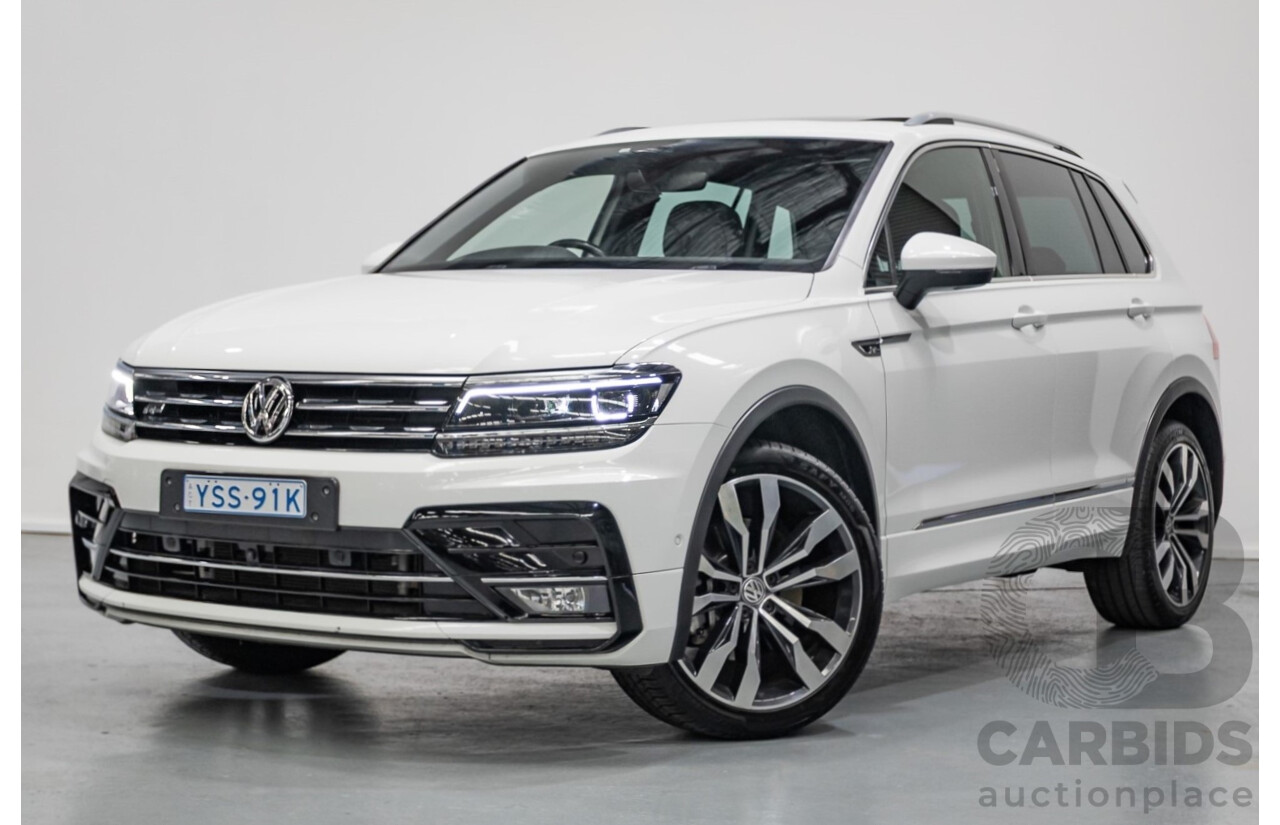 10/2019 Volkswagen Tiguan 132 TSI R-Line Edition (AWD) 5NA MY19 4D Wagon Pure White Turbo 2.0L