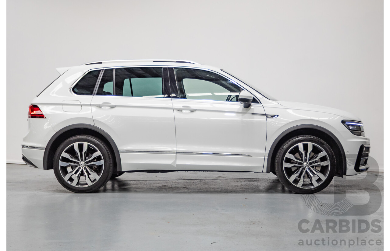 10/2019 Volkswagen Tiguan 132 TSI R-Line Edition (AWD) 5NA MY19 4D Wagon Pure White Turbo 2.0L