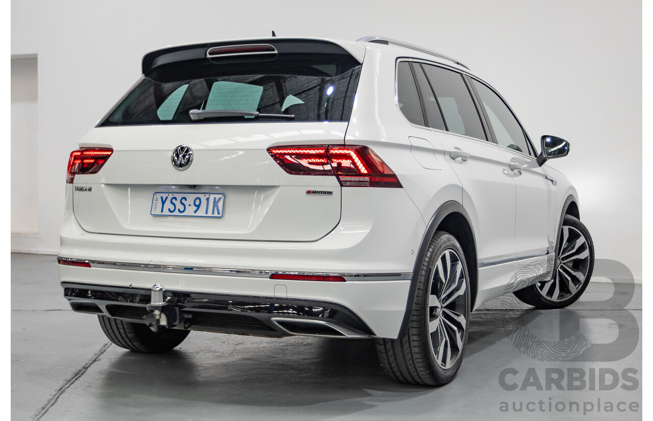 10/2019 Volkswagen Tiguan 132 TSI R-Line Edition (AWD) 5NA MY19 4D Wagon Pure White Turbo 2.0L