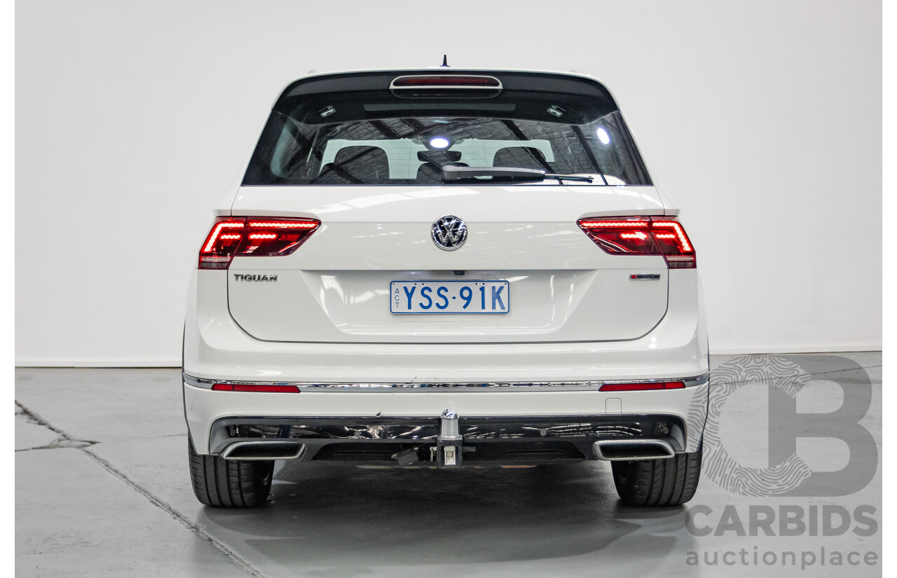 10/2019 Volkswagen Tiguan 132 TSI R-Line Edition (AWD) 5NA MY19 4D Wagon Pure White Turbo 2.0L