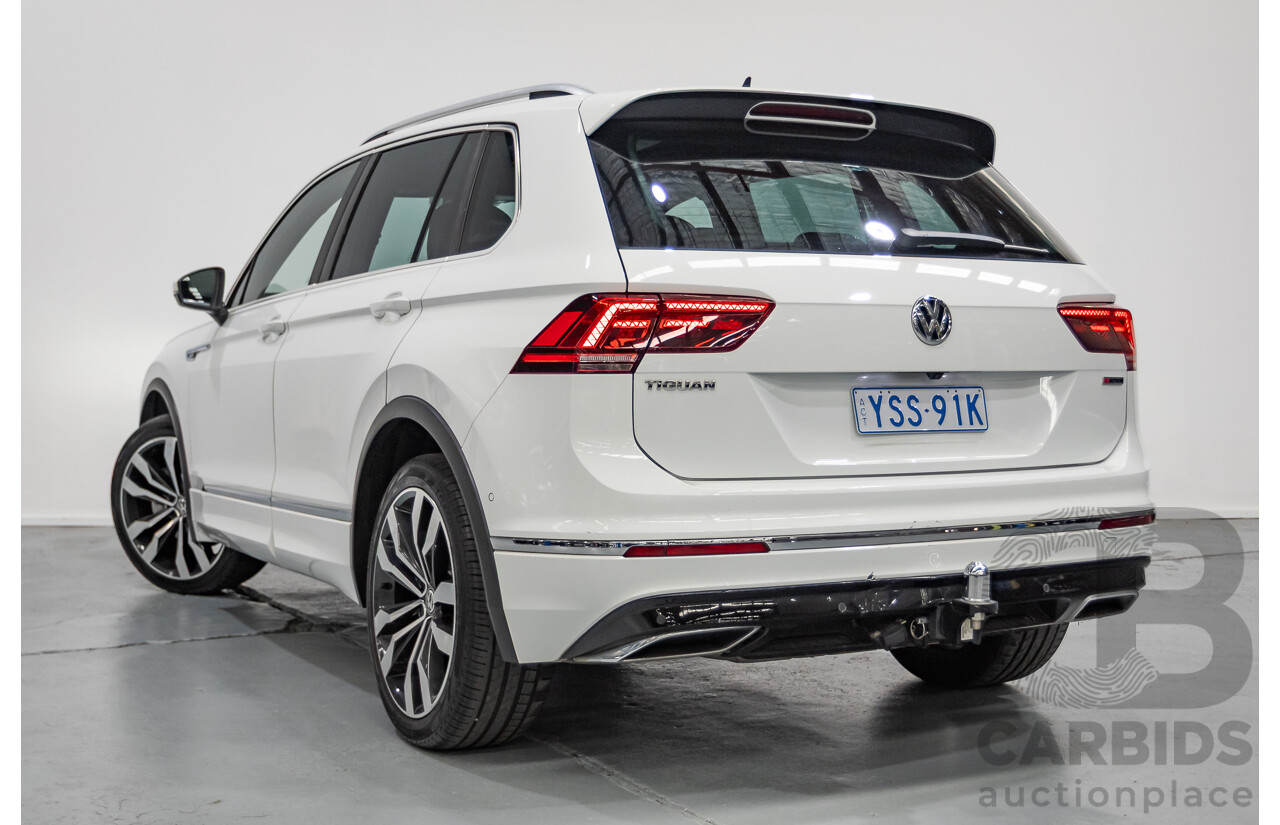 10/2019 Volkswagen Tiguan 132 TSI R-Line Edition (AWD) 5NA MY19 4D Wagon Pure White Turbo 2.0L