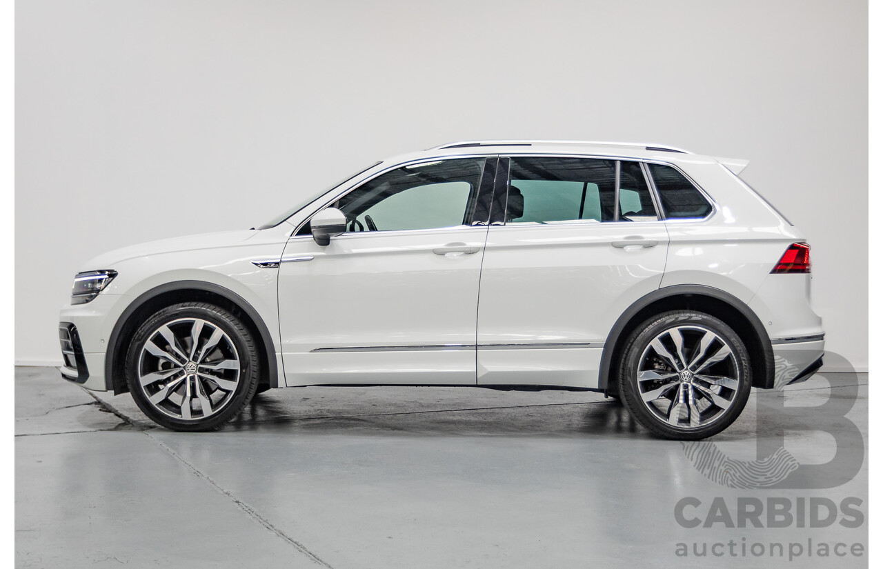 10/2019 Volkswagen Tiguan 132 TSI R-Line Edition (AWD) 5NA MY19 4D Wagon Pure White Turbo 2.0L