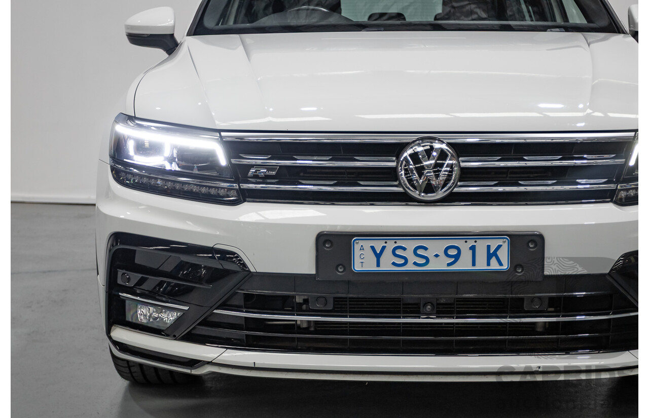 10/2019 Volkswagen Tiguan 132 TSI R-Line Edition (AWD) 5NA MY19 4D Wagon Pure White Turbo 2.0L