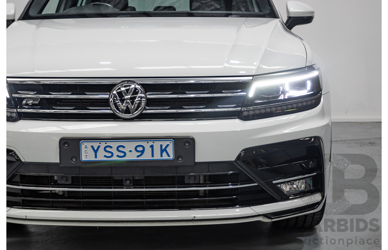 10/2019 Volkswagen Tiguan 132 TSI R-Line Edition (AWD) 5NA MY19 4D Wagon Pure White Turbo 2.0L
