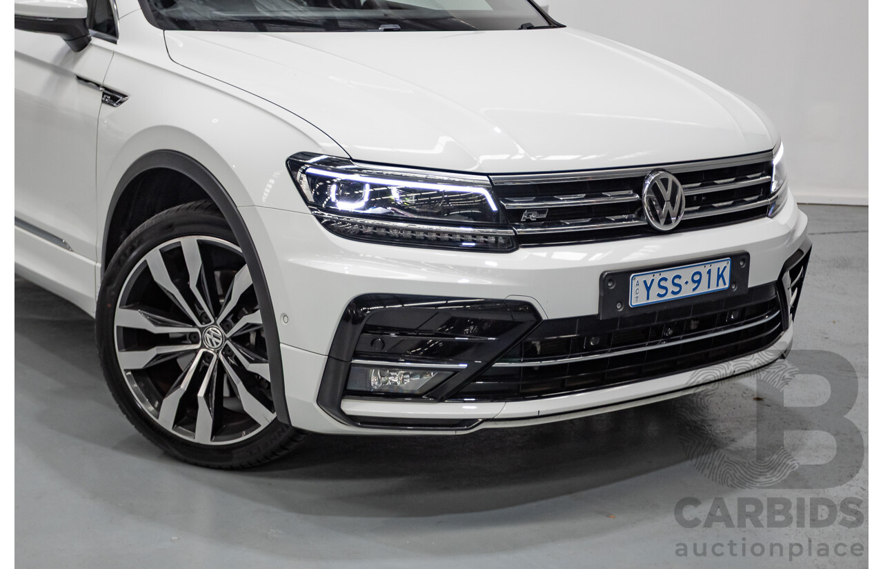 10/2019 Volkswagen Tiguan 132 TSI R-Line Edition (AWD) 5NA MY19 4D Wagon Pure White Turbo 2.0L