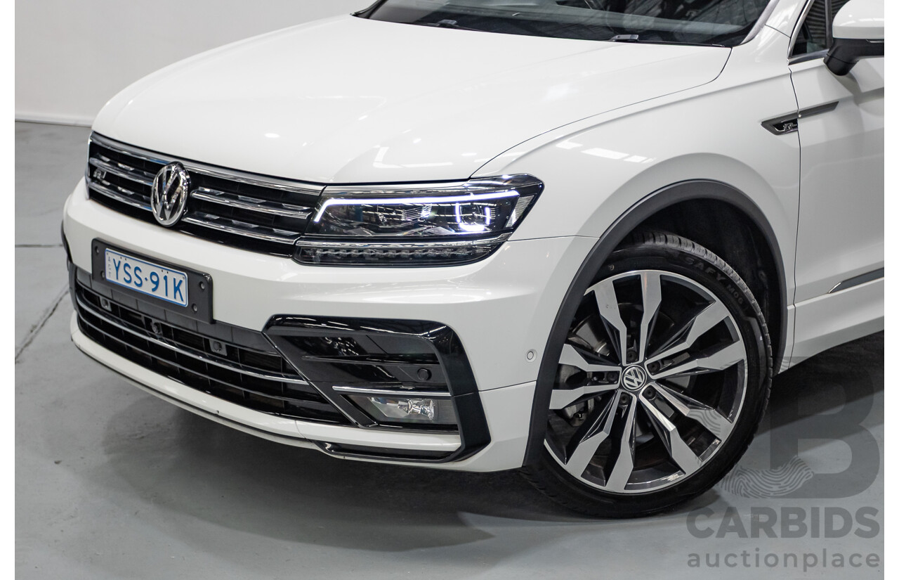 10/2019 Volkswagen Tiguan 132 TSI R-Line Edition (AWD) 5NA MY19 4D Wagon Pure White Turbo 2.0L