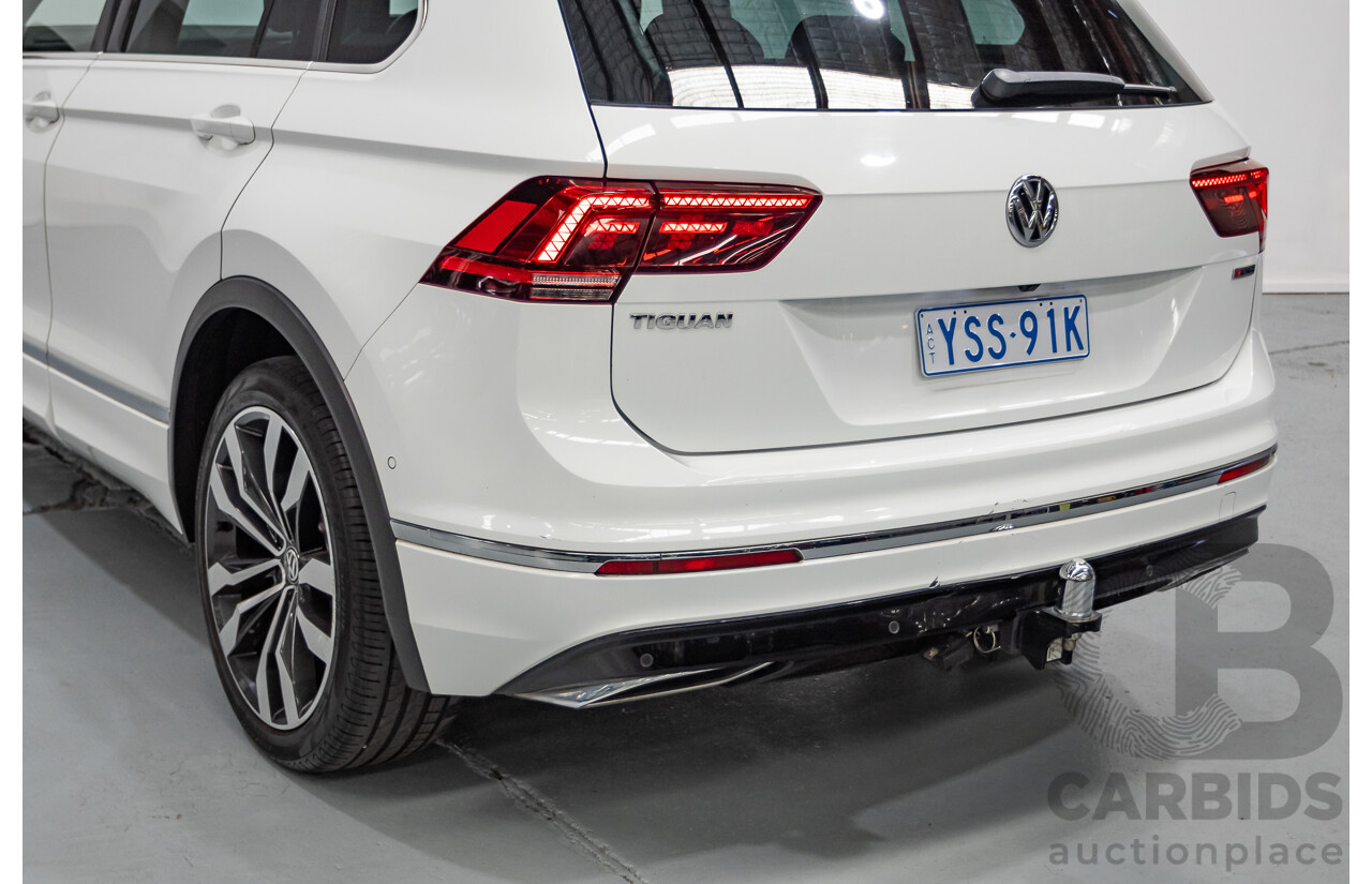 10/2019 Volkswagen Tiguan 132 TSI R-Line Edition (AWD) 5NA MY19 4D Wagon Pure White Turbo 2.0L