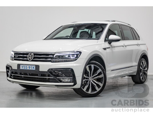 10/2019 Volkswagen Tiguan 132 TSI R-Line Edition (AWD) 5NA MY19 4D Wagon Pure White Turbo 2.0L