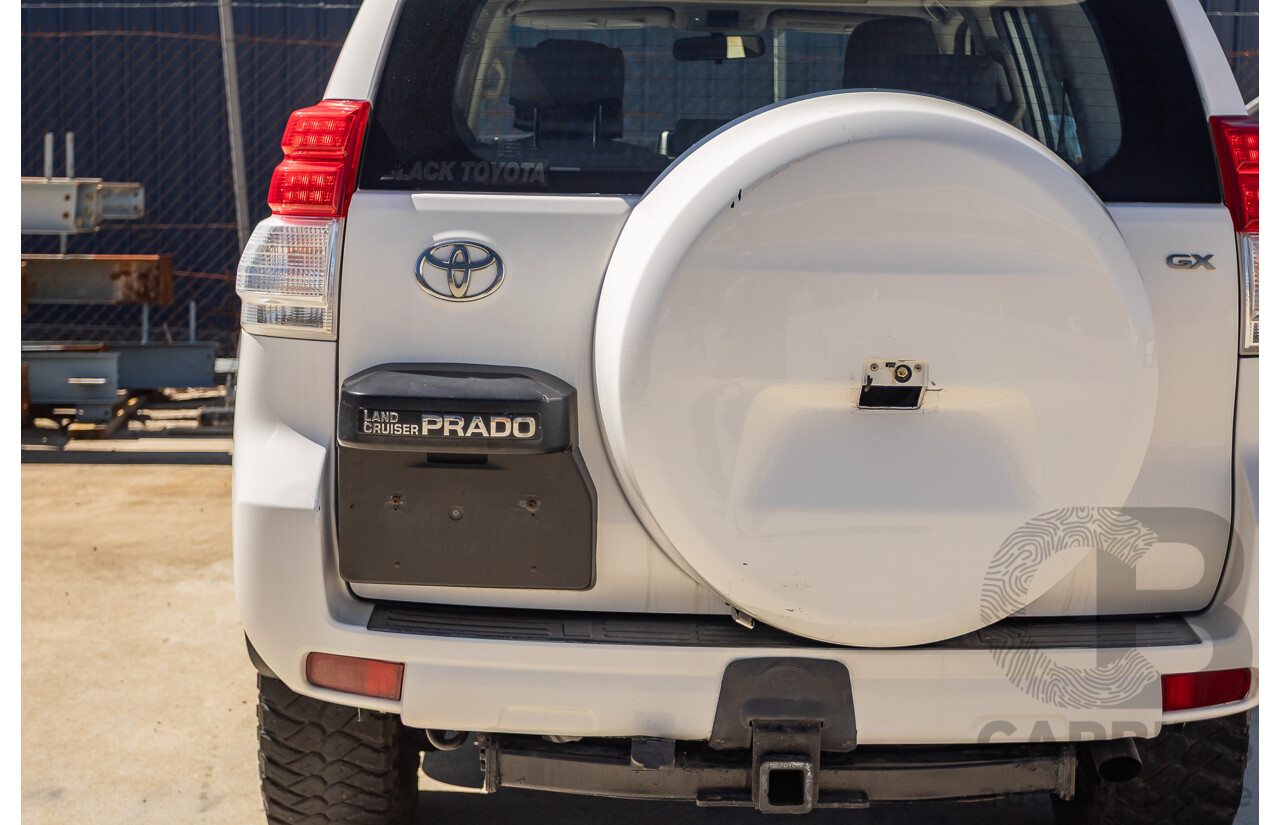 8/2010 Toyota Landcruiser Prado GX (4x4) KDJ150R 4d Wagon White 3.0L