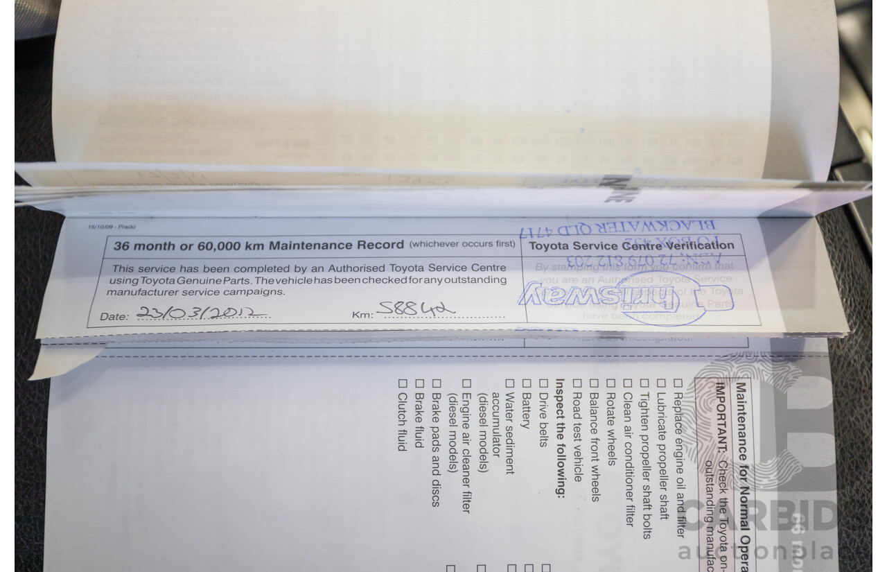 8/2010 Toyota Landcruiser Prado GX (4x4) KDJ150R 4d Wagon White 3.0L