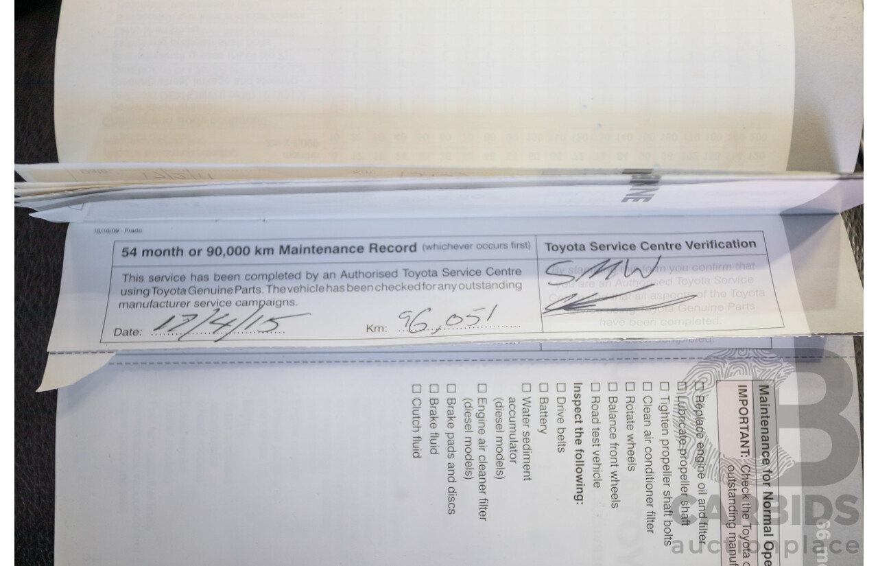 8/2010 Toyota Landcruiser Prado GX (4x4) KDJ150R 4d Wagon White 3.0L