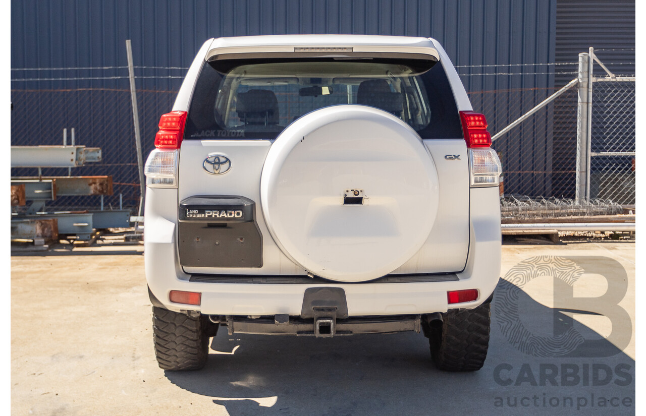 8/2010 Toyota Landcruiser Prado GX (4x4) KDJ150R 4d Wagon White 3.0L