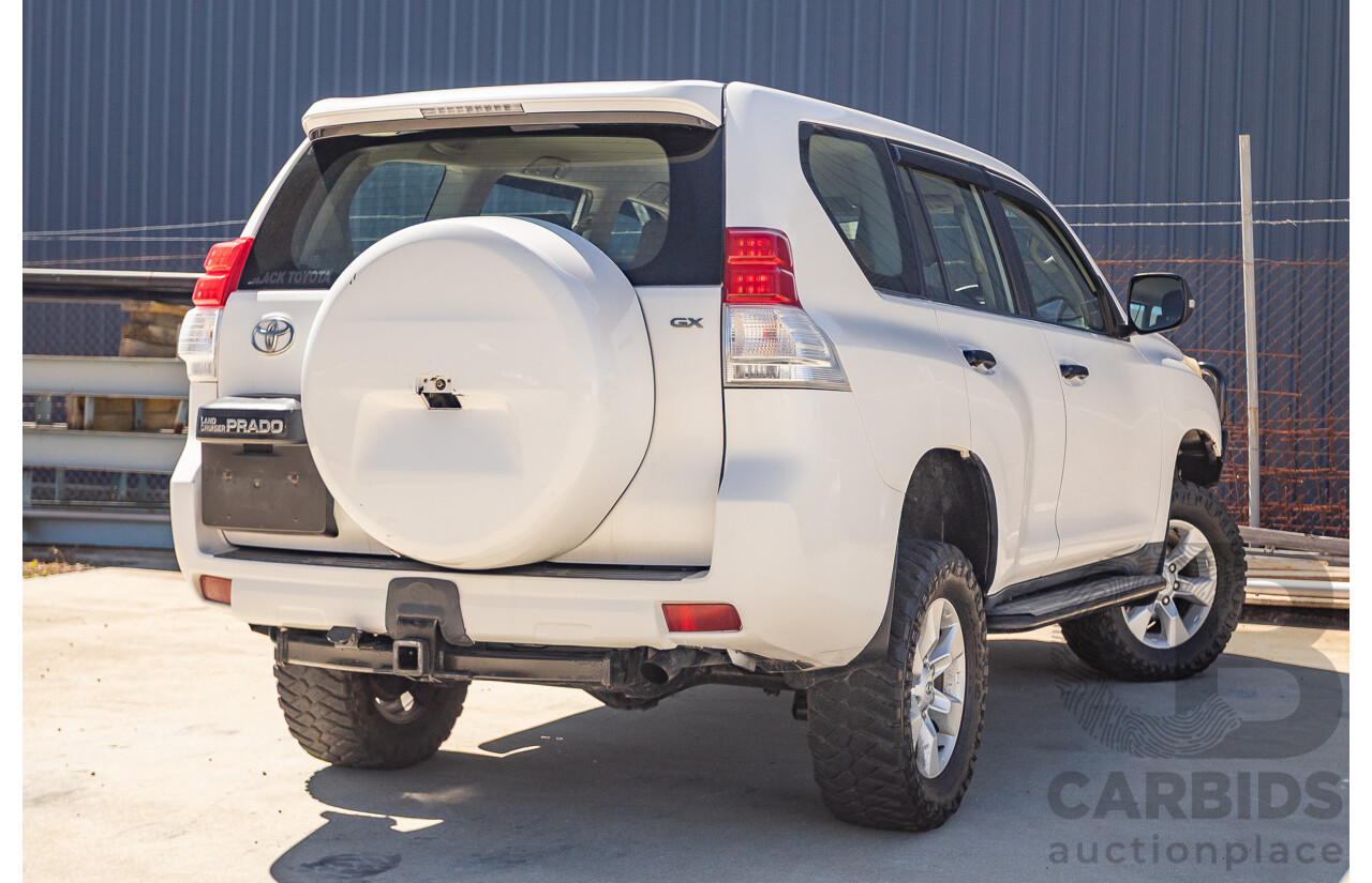 8/2010 Toyota Landcruiser Prado GX (4x4) KDJ150R 4d Wagon White 3.0L