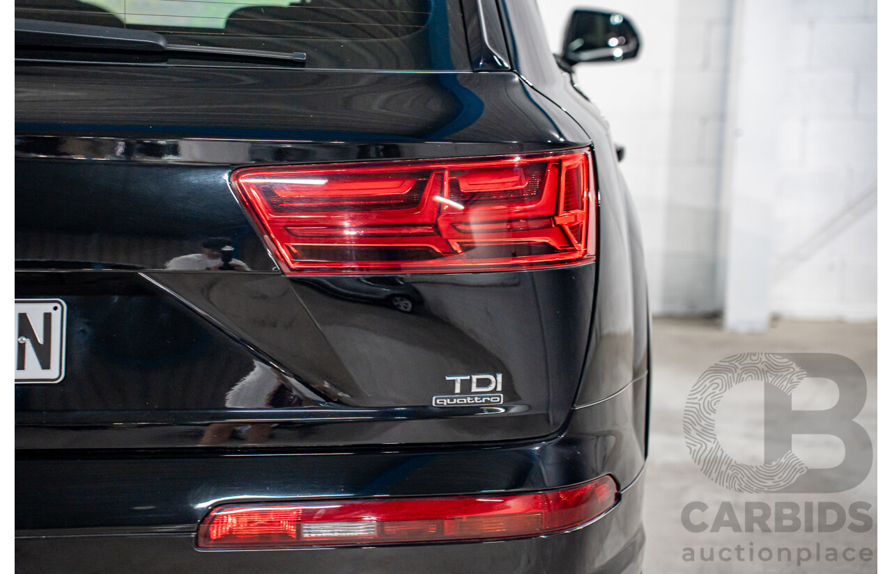 08/2017 Audi Q7 3.0 TDI Quattro (160kW AWD) 4M MY17 4d Wagon Brilliant Black Turbo Diesel V6 3.0L