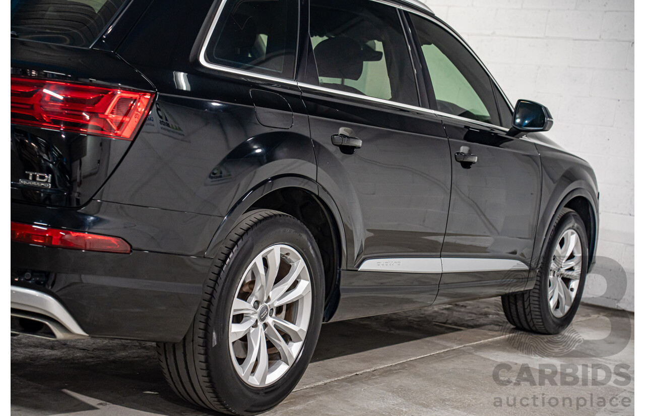 08/2017 Audi Q7 3.0 TDI Quattro (160kW AWD) 4M MY17 4d Wagon Brilliant Black Turbo Diesel V6 3.0L