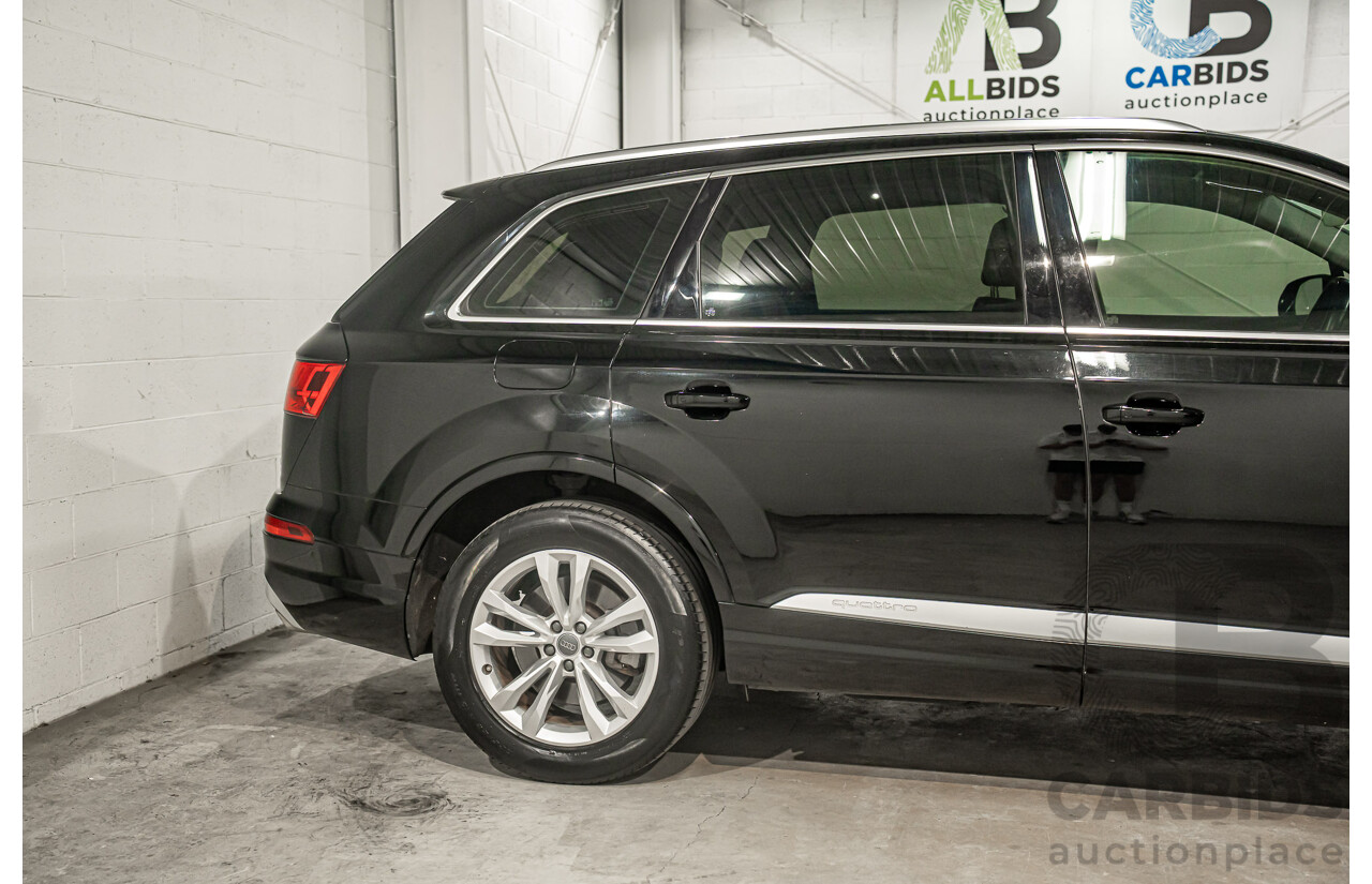 08/2017 Audi Q7 3.0 TDI Quattro (160kW AWD) 4M MY17 4d Wagon Brilliant Black Turbo Diesel V6 3.0L