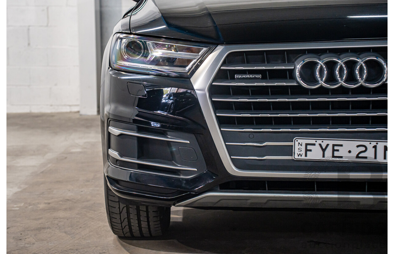 08/2017 Audi Q7 3.0 TDI Quattro (160kW AWD) 4M MY17 4d Wagon Brilliant Black Turbo Diesel V6 3.0L