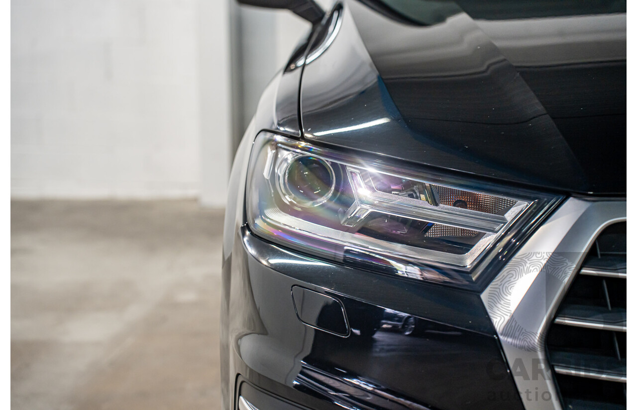 08/2017 Audi Q7 3.0 TDI Quattro (160kW AWD) 4M MY17 4d Wagon Brilliant Black Turbo Diesel V6 3.0L